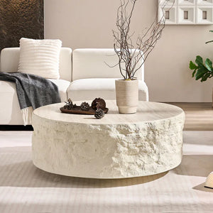 Round Stone Pattern Coffee Table (35'')