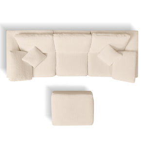 4-Piece Ottoman Sectional (110'')