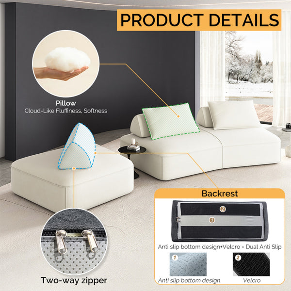 3-Piece Modular Sectional (139'')