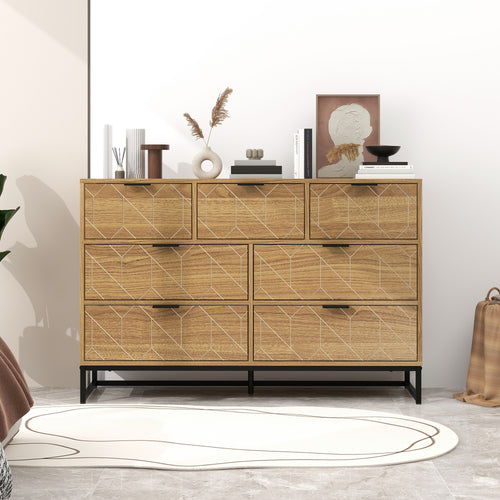 7-Drawer Wood Dresser (50'')