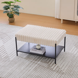 Open Storage Upholstered Bench (31'')