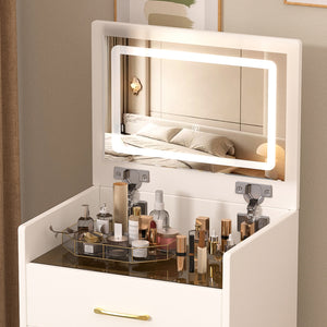 3-in-1 Corner Makeup Vanity (19'')