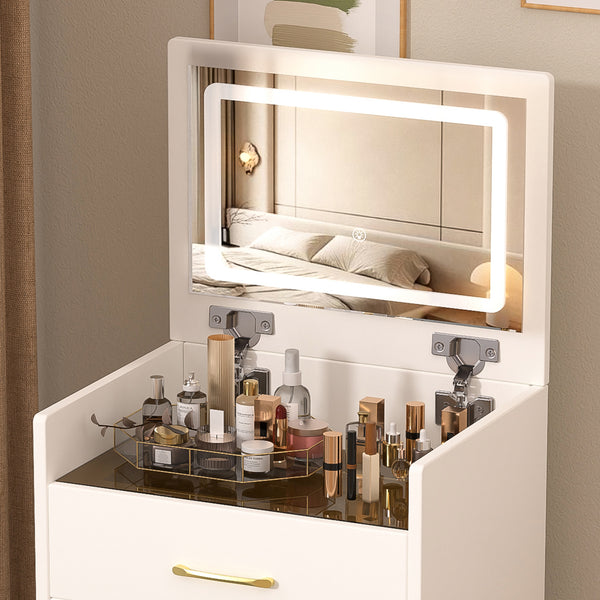 3-in-1 Corner Makeup Vanity (19'')