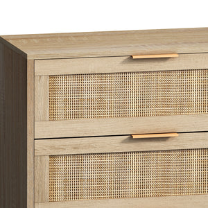 6-Drawers Rattan Dresser (51'')