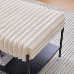 Open Storage Upholstered Bench (31'')