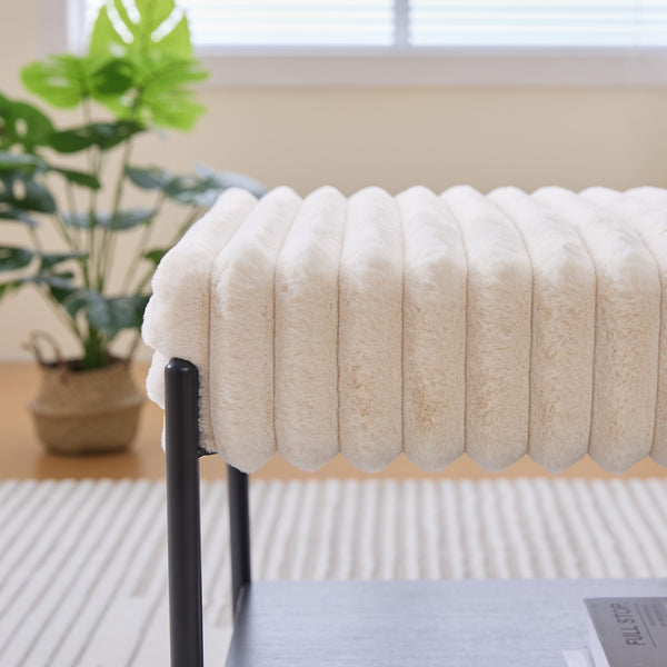 Open Storage Upholstered Bench (31'')