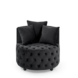 Velvet Tufted Swivel Accent Chair