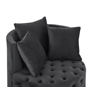 Velvet Tufted Swivel Accent Chair