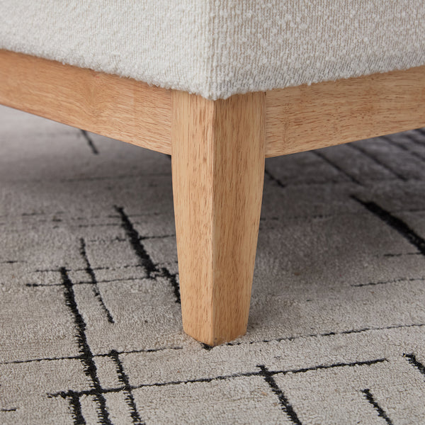 Wood Base Storage Ottoman (33'')