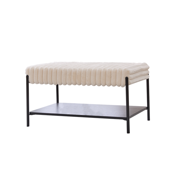 Open Storage Upholstered Bench (31'')