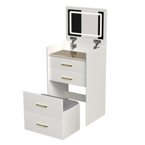 3-in-1 Corner Makeup Vanity (19'')