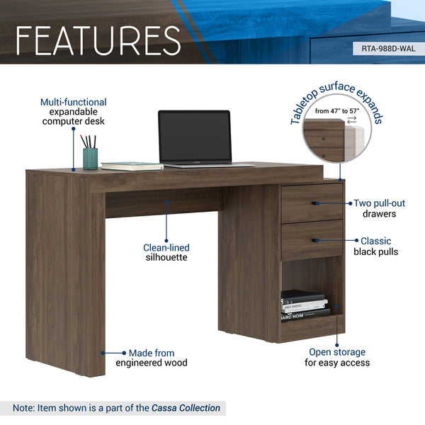 Expandable Home Office Desk (47'')