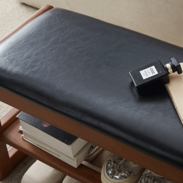 Wooden Storage Entryway Bench (39'')