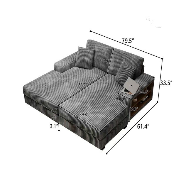 Modern Convertible Sleeper Sofa (79'')