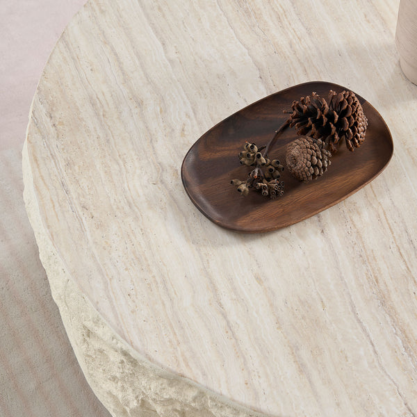 Round Stone Pattern Coffee Table (35'')