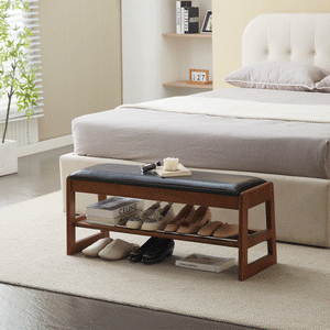 Wooden Storage Entryway Bench (39'')