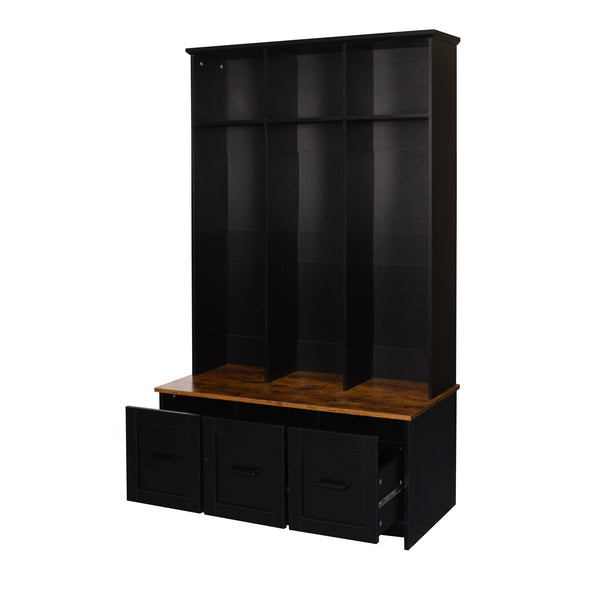 Modern Storage Hall Tree (65'')