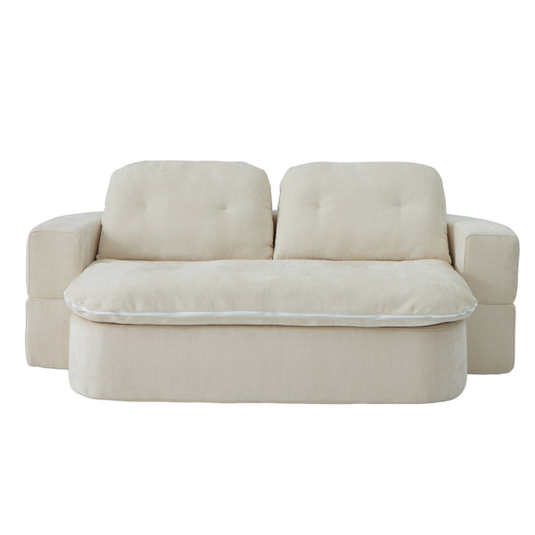 Convertible Chenille Sleeper Sofa (78'')