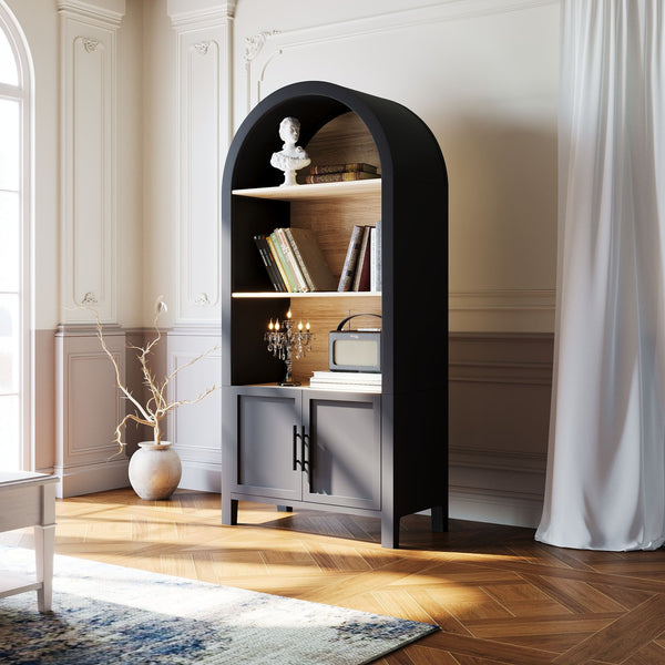 3-Tier Arched Bookcase (66'')