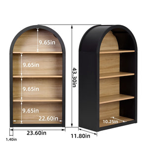 4-Tier Arched Bookshelf (43'')