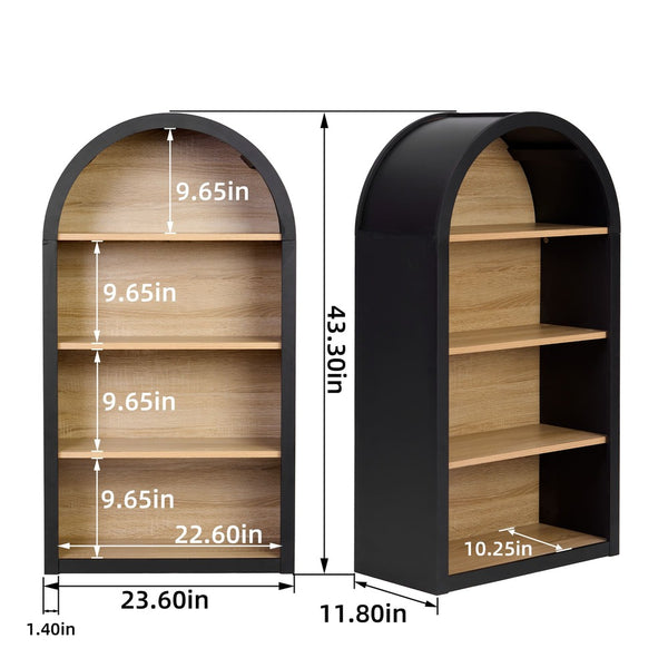 4-Tier Arched Bookshelf (43'')