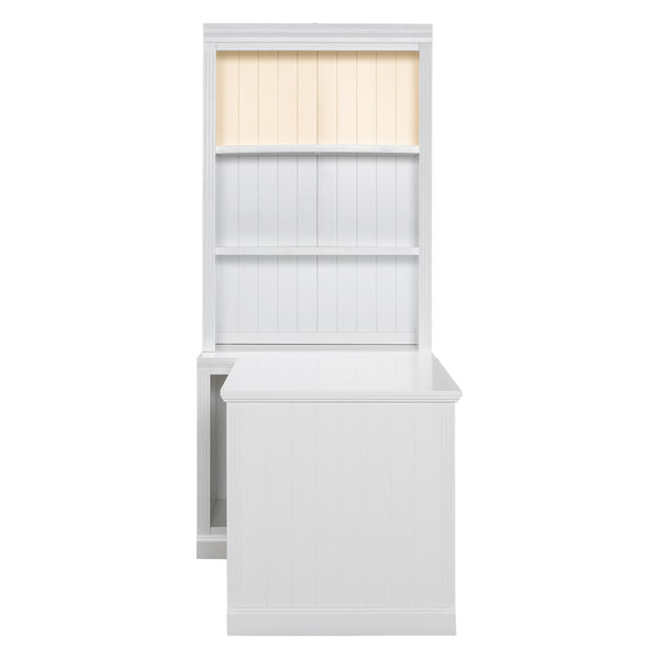 Modern Writing Desk with Bookshelf (35'')