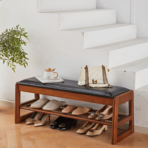 Wooden Storage Entryway Bench (39'')