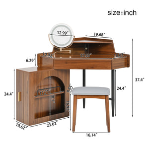 Multifunctional Corner Makeup Vanity (56'')
