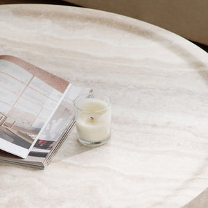 Round Marble-Pattern Coffee Table (31'')