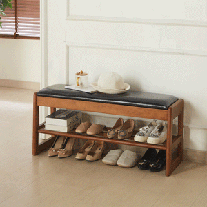 Wooden Storage Entryway Bench (39'')