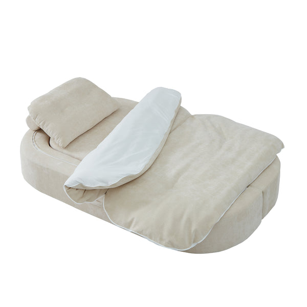 Convertible Chenille Sleeper Sofa (78'')