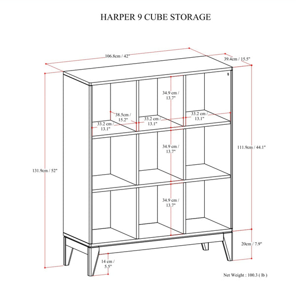 9 Cube Storage Cabinet (52'')