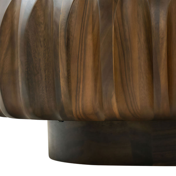 Round Carved Pattern Coffee Table (31'')