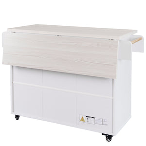 Multifunctional Rolling Kitchen Island (51'')