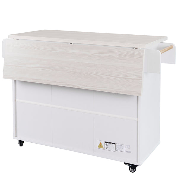 Multifunctional Rolling Kitchen Island (51'')