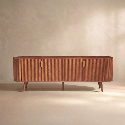 Esmond Fluted Oval Media Console (78")