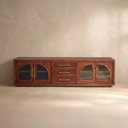 Artemis Walnut Arched Media Console (79")
