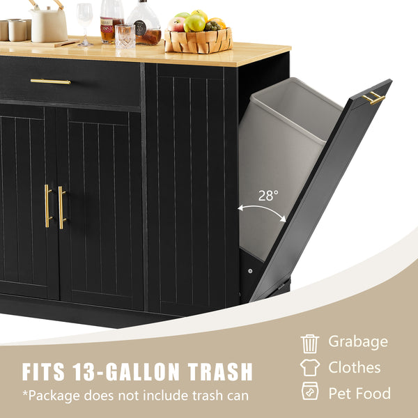 Customizable Storage Kitchen Island (53'')