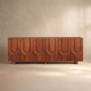 Vidar Carved Mindi Wood Media Console (78")