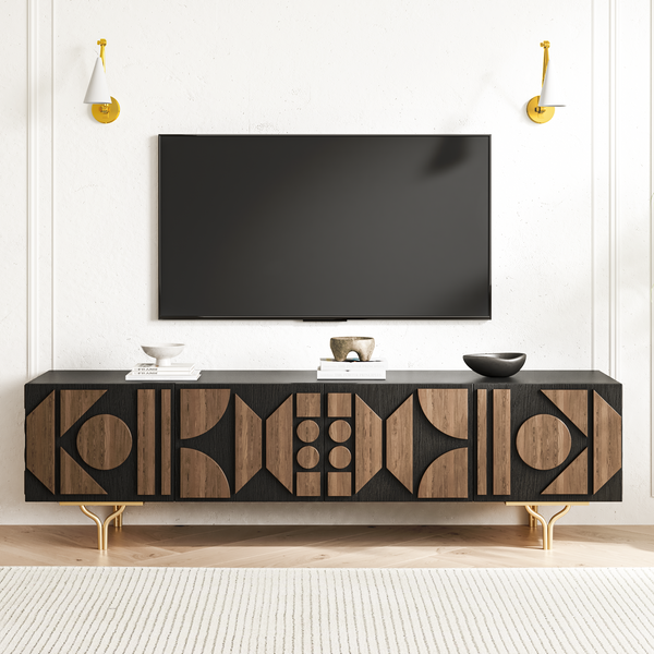 Carved Pattern Media Console (70'')