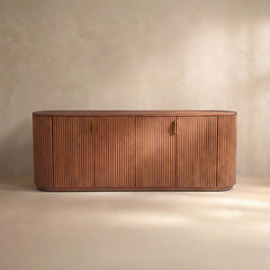 Esmond Fluted Oval Media Console (70")