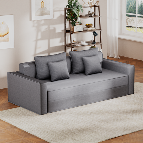 Snooly Convertible Corduroy Sleeper Sofa (82'')