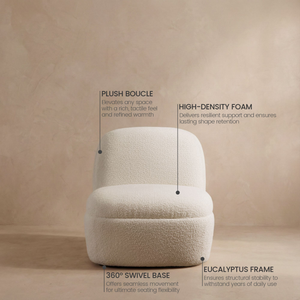 Niveous Boucle Swivel Chair