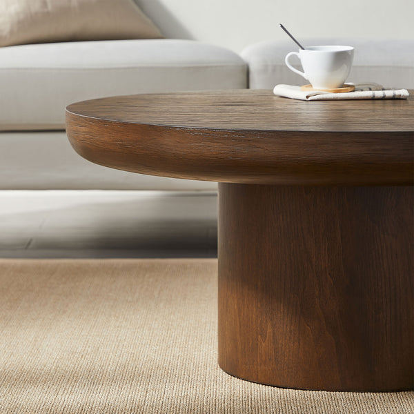 Round Wood Coffee Table (36'')