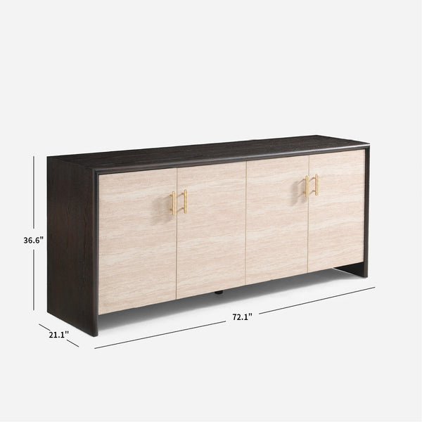 Merano Travertine-Inspired Sideboard (72")