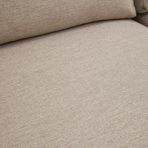 Arden Beige Cotton & Linen Sofa with Ottoman (114")