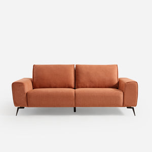 Vora Orange Chenille Modern Sofa (86'')
