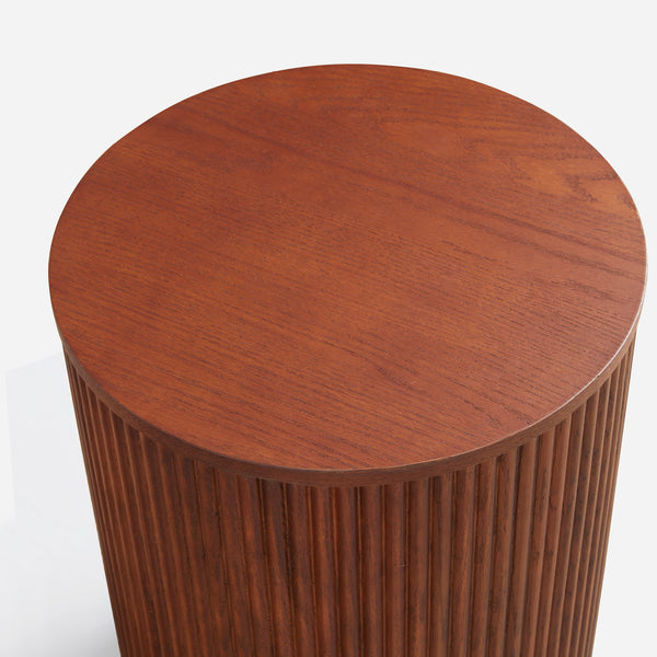 Esmond Fluted Round Side Table (16")
