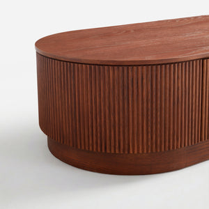 Esmond Fluted Oval Coffee Table (55")