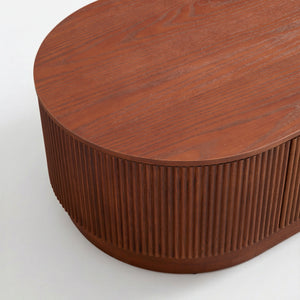 Esmond Fluted Oval Coffee Table (55")